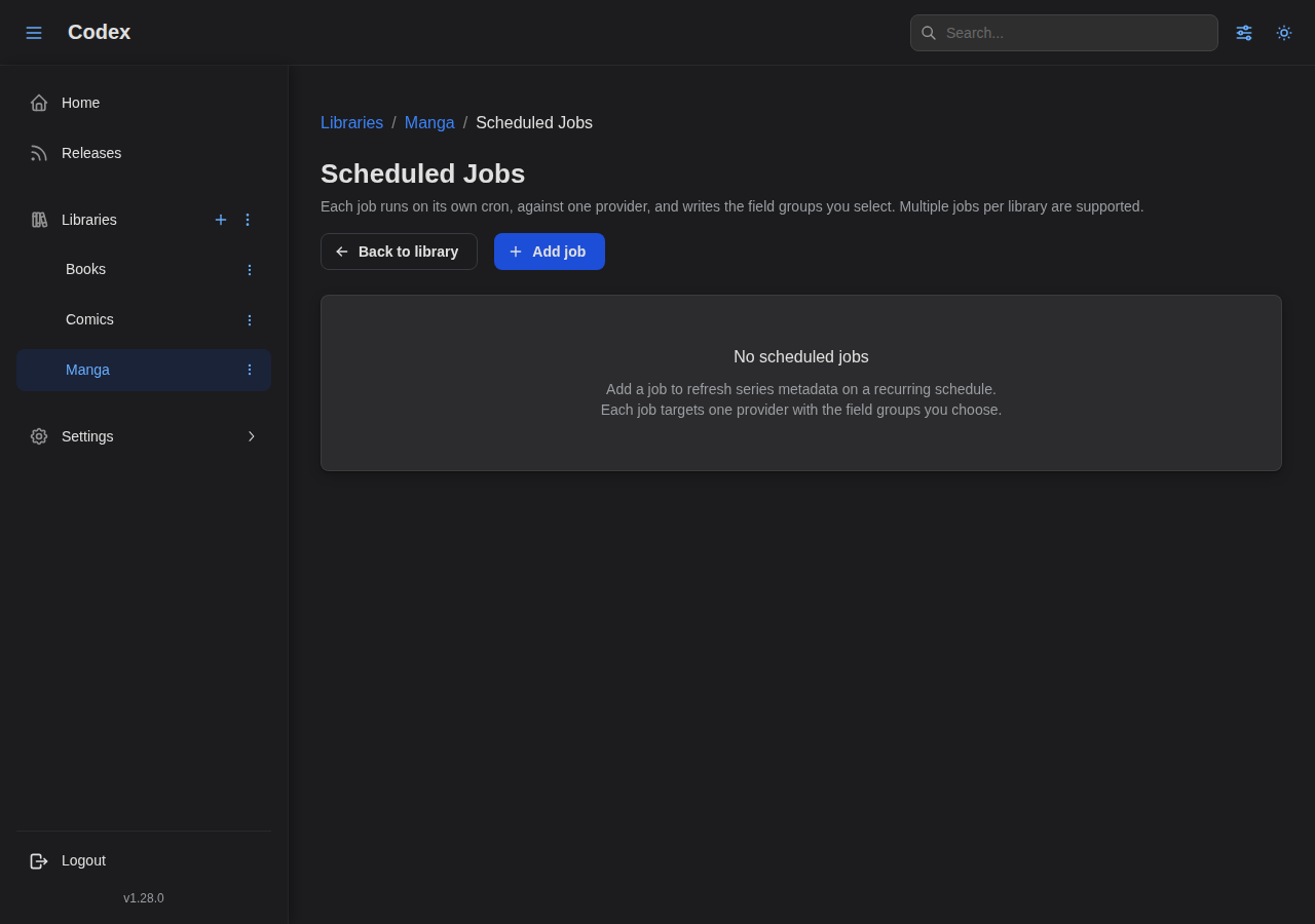 Scheduled Jobs - Empty