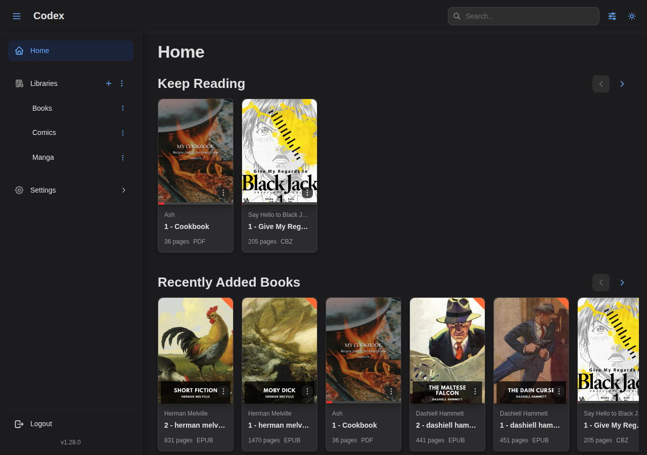 Codex Home Page