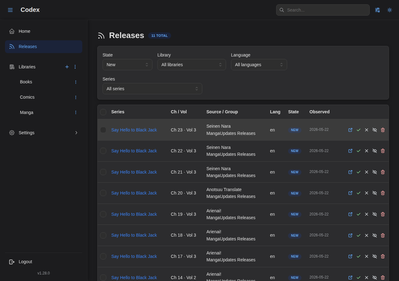 Releases Inbox, New