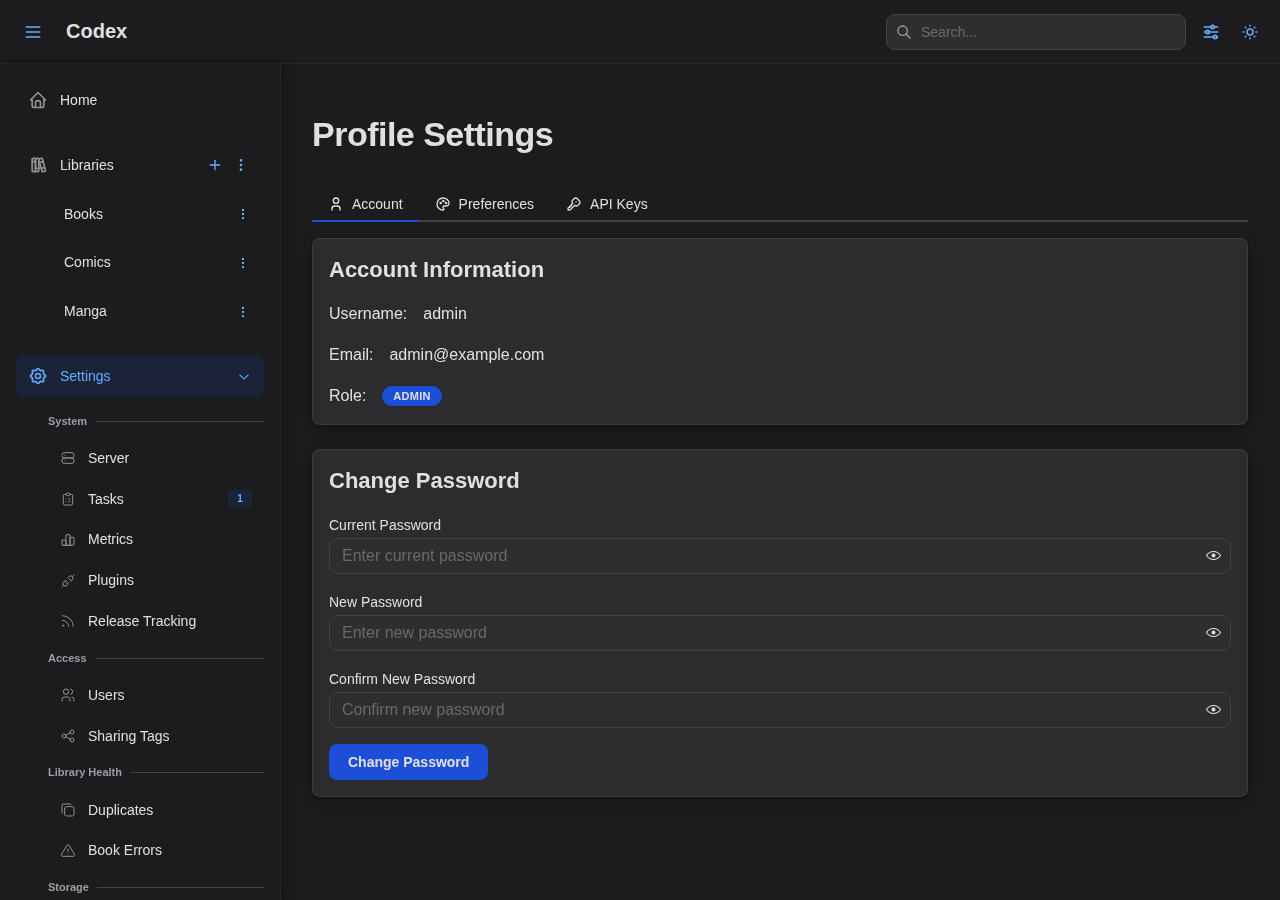 Profile - Account